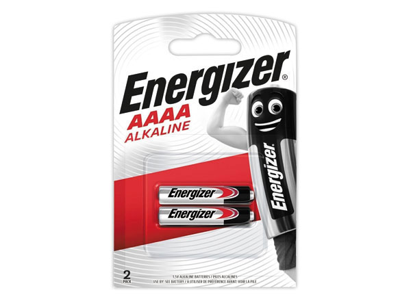 1 Blister de 2 Piles alcalines ENERGIZER Miniatures AAAA (1,5V)