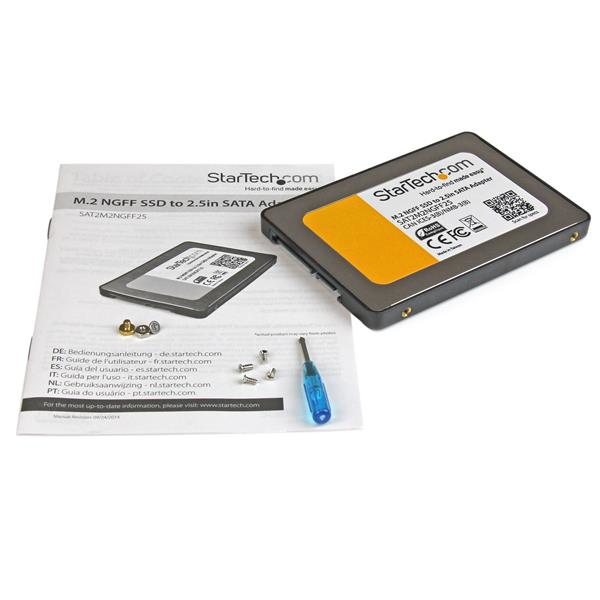 StarTech.com Adaptateur SSD M.2 vers SATA III de 2,5 pouces - Convertisseur de lecteur à état solide avec boîtier de protection - Contrôleur de stockage - M.2 - SATA 6Gb/s - SATA - noir - pour P/N: BRACKET125PT, BRACKET125PTP, BRACKET225PT, BRACKET425F