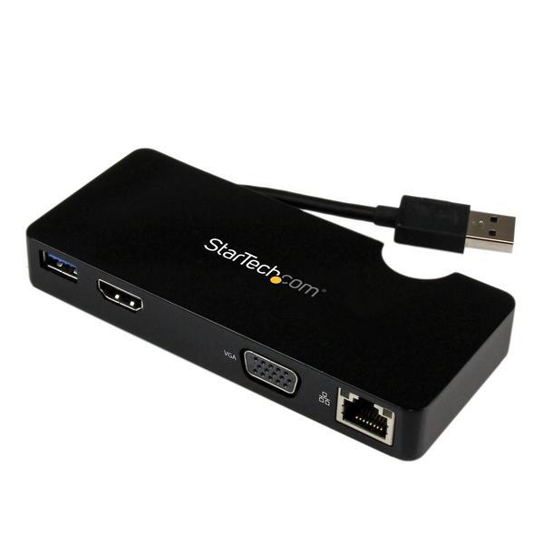 StarTech.com Mini station daccueil / Mini-Dock USB 3.0 universelle pour PC portable - Réplicateur de ports HDMI ou VGA, GbE, USB 3.0 - Station d'accueil - USB - HDMI - 1GbE - pour P/N: ARMPIVOT, ARMPIVOTE, ARMPIVSTND, ARMSLIM, ARMUNONB