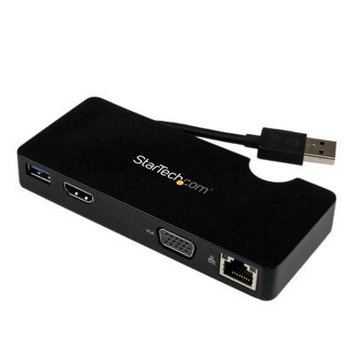StarTech.com Mini station daccueil / Mini-Dock USB 3.0 universelle pour PC portable - Réplicateur de ports HDMI ou VGA, GbE, USB 3.0 - Station d'accueil - USB - HDMI - 1GbE - pour P/N: ARMPIVOT, ARMPIVOTE, ARMPIVSTND, ARMSLIM, ARMUNONB