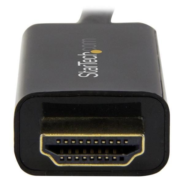 StarTech.com Câble adaptateur DisplayPort vers HDMI de 2 m - Convertisseur DP vers HDMI avec câble intégré - M/M - Ultra HD 4K - Noir - Câble adaptateur - DisplayPort mâle pour HDMI mâle - 2 m - noir - support 4K - pour P/N: DK30CH2DEP, DK30CH2DEPUE, DK30