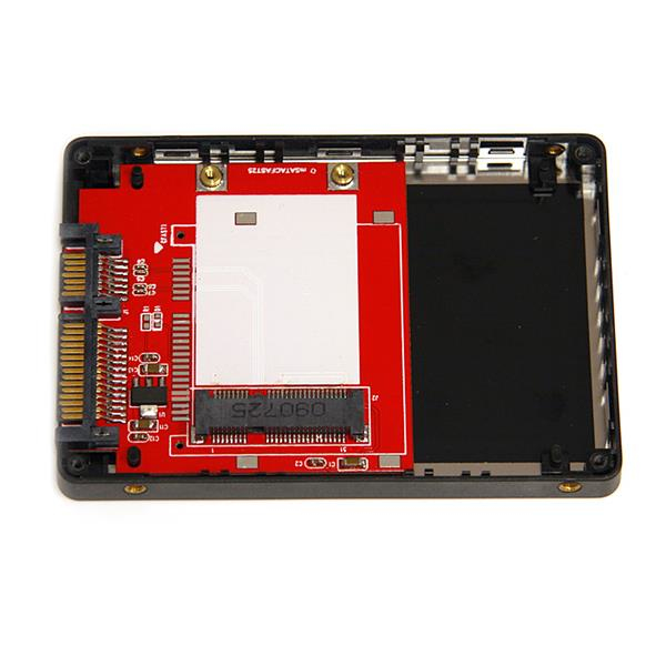 StarTech.com Boîtier convertisseur SSD SATA vers Mini SATA 2,5" - Adaptateur SSD SATA vers mSATA 2,5 po - Boitier externe - 2.5" - 1 Canal - SATA - argent - pour P/N: BRACKET125PT, BRACKET125PTP, BRACKET425F, SATERASER4, SATSASDUPE11, SU2DUPERA11