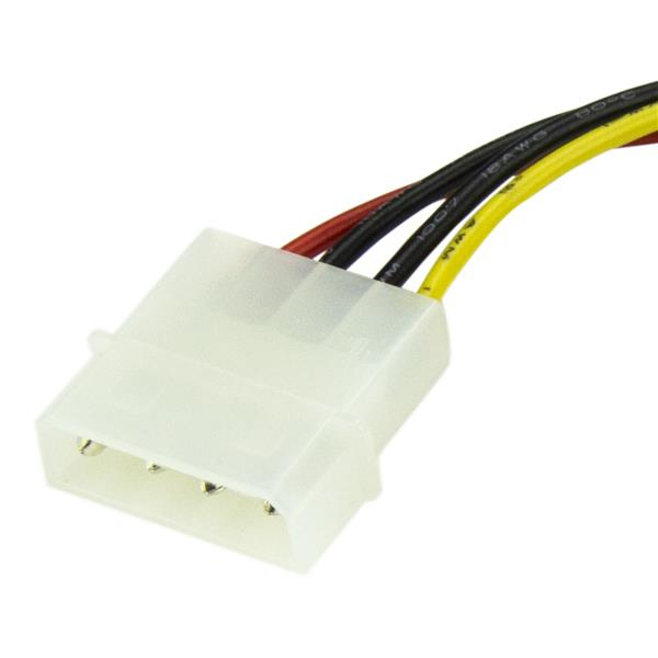 StarTech.com Câble adaptateur d'alimentation LP4 vers SATA de 15 cm - Convertisseur Molex mâle vers SATA Power femelle - Câble d'alimentation - alimentation SATA (M) pour alimentation interne 4 plots (M) - 0.2 m - pour P/N: BRACKET125PTP, PEXUSB311AC3, PE