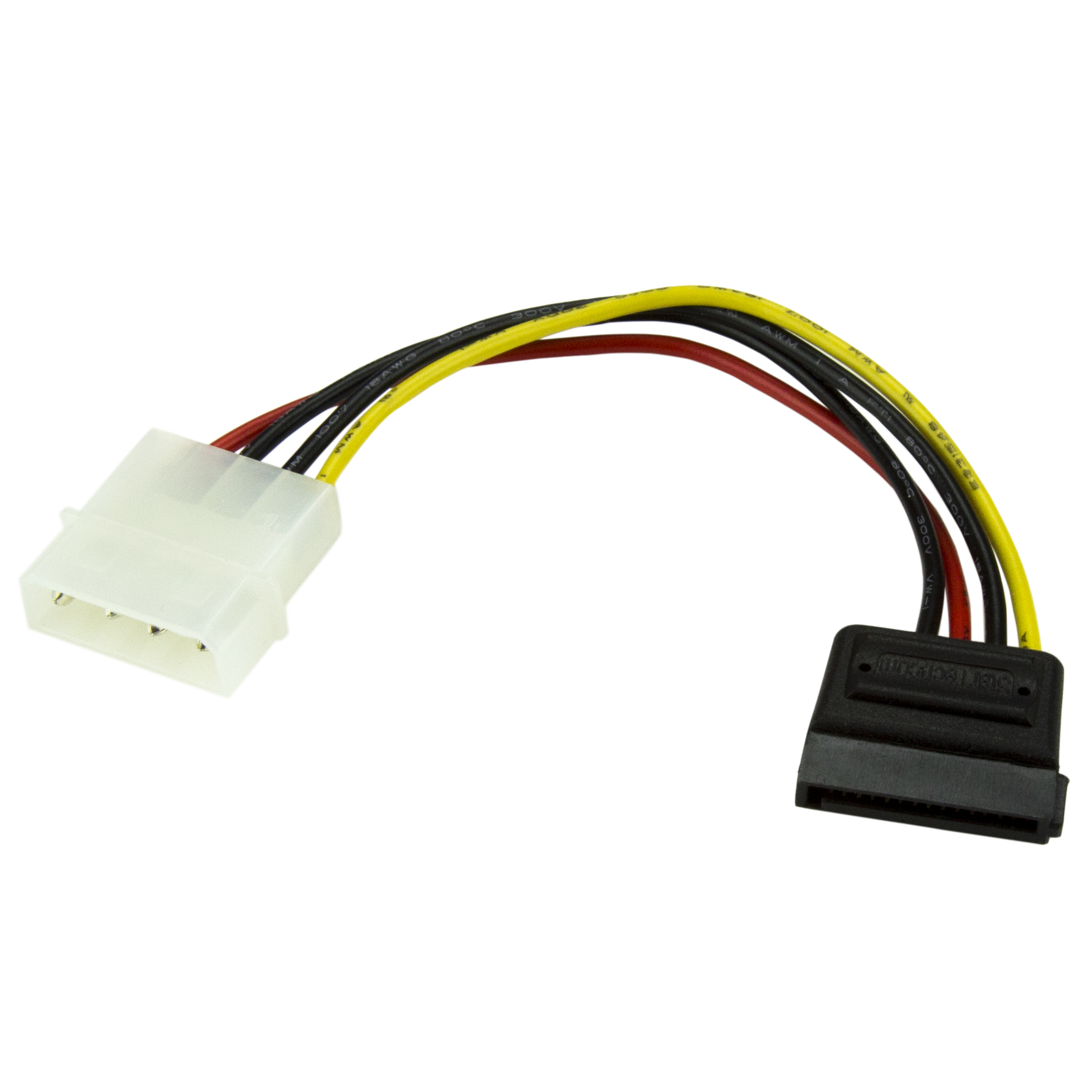 StarTech.com Câble adaptateur d'alimentation LP4 vers SATA de 15 cm - Convertisseur Molex mâle vers SATA Power femelle - Câble d'alimentation - alimentation SATA (M) pour alimentation interne 4 plots (M) - 0.2 m - pour P/N: BRACKET125PTP, PEXUSB311AC3, PE