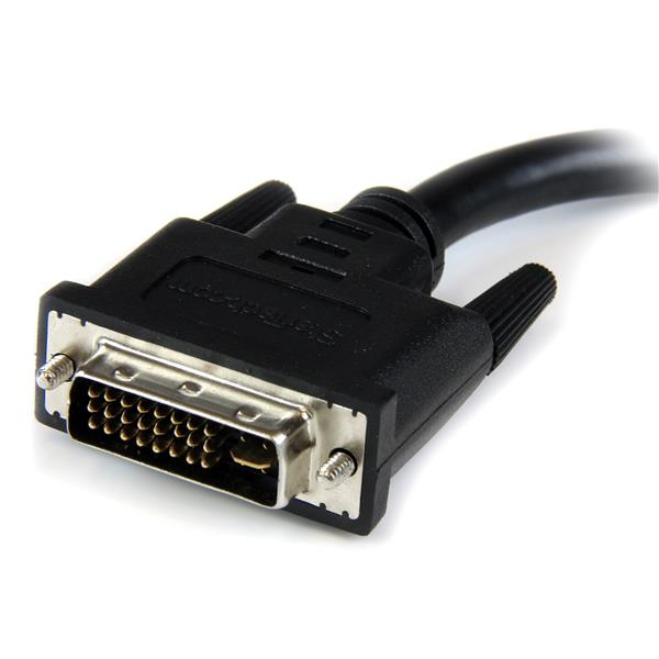 StarTech.com Câble adaptateur DVI vers VGA de 20cm - Convertisseur DVI-I vers HD15 - Mâle / Femelle - Noir - Adaptateur VGA - DVI-I (M) pour HD-15 (VGA) (F) - 20 cm - vis moletées - noir