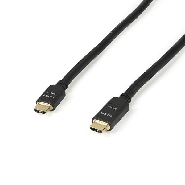 StarTech.com Câble HDMI haute vitesse actif de 20 m - Cordon HDMI vers HDMI CL2 pour installation murale - M/M - Ultra HD 4K - Câble HDMI - HDMI mâle pour HDMI mâle - 20 m - double blindage - noir