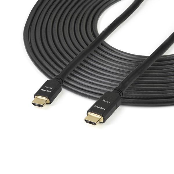 StarTech.com Câble HDMI haute vitesse actif de 20 m - Cordon HDMI vers HDMI CL2 pour installation murale - M/M - Ultra HD 4K - Câble HDMI - HDMI mâle pour HDMI mâle - 20 m - double blindage - noir