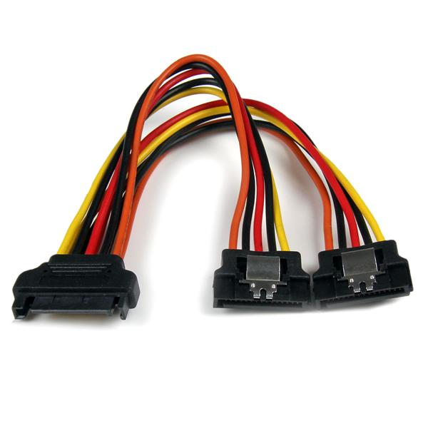 StarTech.com Câble répartiteur en Y d'alimentation SATA vers 2x SATA avec verrouillage - 15 cm - Câble doubleur alimentation SATA - Répartiteur d'alimentation - alimentation SATA (M) pour alimentation SATA (F) - 15.24 cm - verrouillé - pour P/N: HSB13SATS