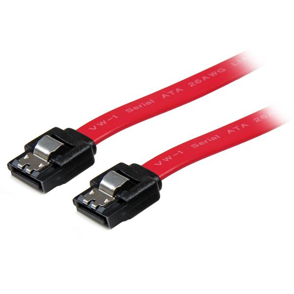 StarTech.com Câble SATA avec verrouillage de 30 cm - Câble SATA - Serial ATA 150/300/600 - SATA (R) pour SATA (R) - 30 cm - verrouillé - rouge - pour P/N: 10P6G-PCIE-SATA-CARD, 2P6G-PCIE-SATA-CARD, 4P6G-PCIE-SATA-CARD, 6P6G-PCIE-SATA-CARD