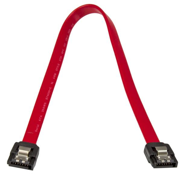 StarTech.com Câble SATA avec verrouillage de 30 cm - Câble SATA - Serial ATA 150/300/600 - SATA (R) pour SATA (R) - 30 cm - verrouillé - rouge - pour P/N: 10P6G-PCIE-SATA-CARD, 2P6G-PCIE-SATA-CARD, 4P6G-PCIE-SATA-CARD, 6P6G-PCIE-SATA-CARD