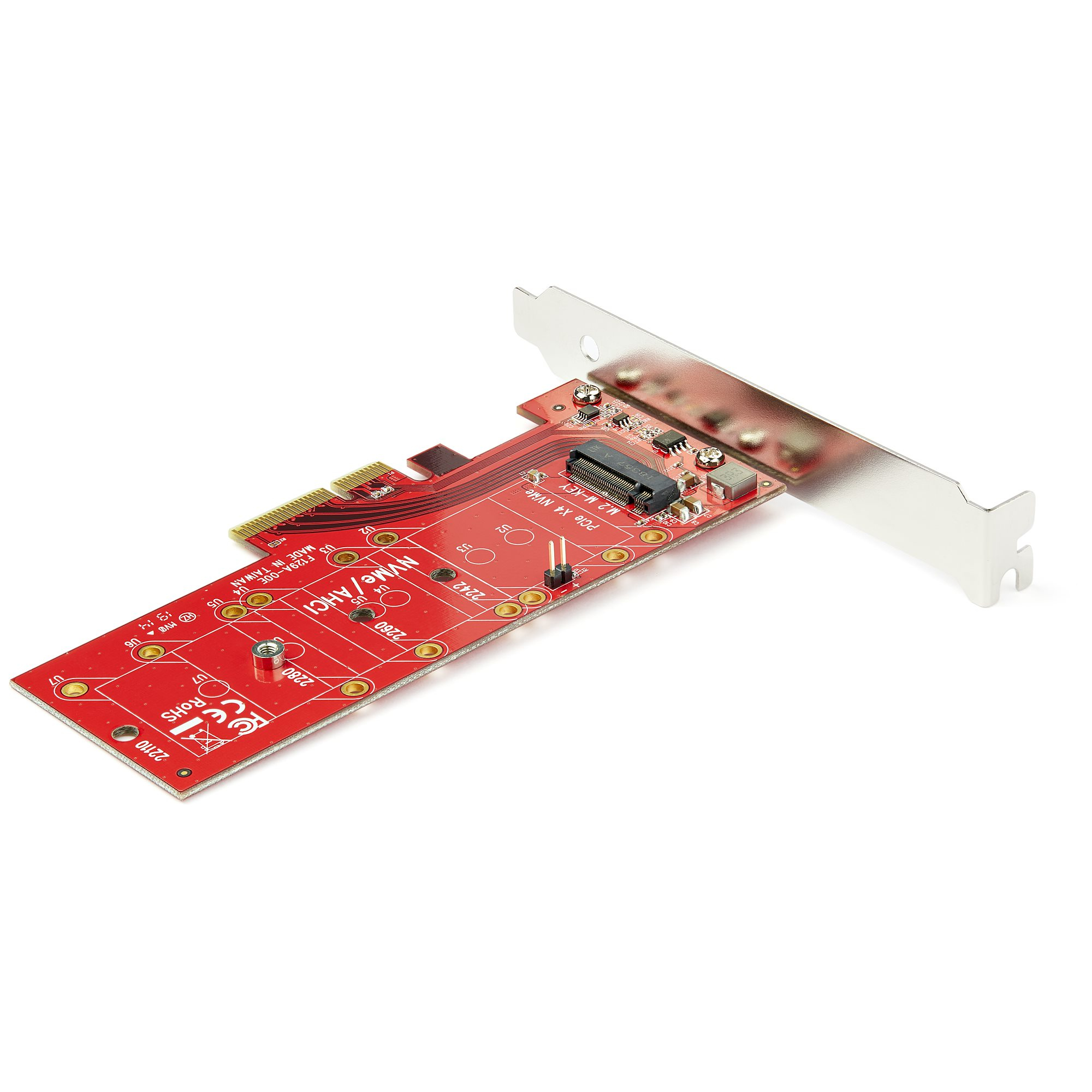 StarTech.com Adaptateur PCI Express x4 vers SSD M.2 PCIe - SSD M.2 NGFF - Adaptateur d'interface - M.2 - Expansion Slot to M.2 - M.2 Card - PCIe x4 - rouge - pour P/N: BNDTB10GI, BNDTB210GSFP, BNDTB310GNDP, BNDTB410GSFP, BNDTB4M2E1, BNDTBUSB3142