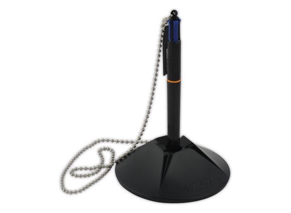 1 Stylo bille sur socle BIC - 4 recharges- Ecriture moyenne