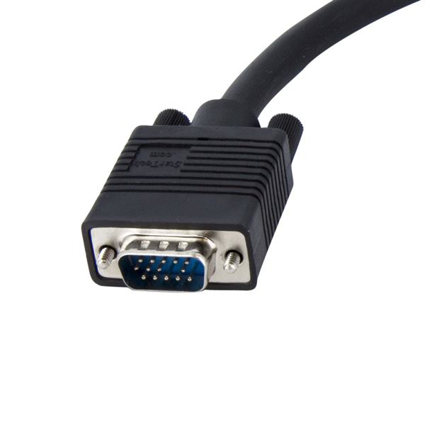 StarTech.com Câble d'écran coaxial VGA vers 5x BNC RGBHV de 30cm - Câble adapatateur / Cordon HD15 vers vidéo BNC - Mâle / Femelle - Câble VGA - BNC (F) pour HD-15 (VGA) (M) - 30 cm - noir