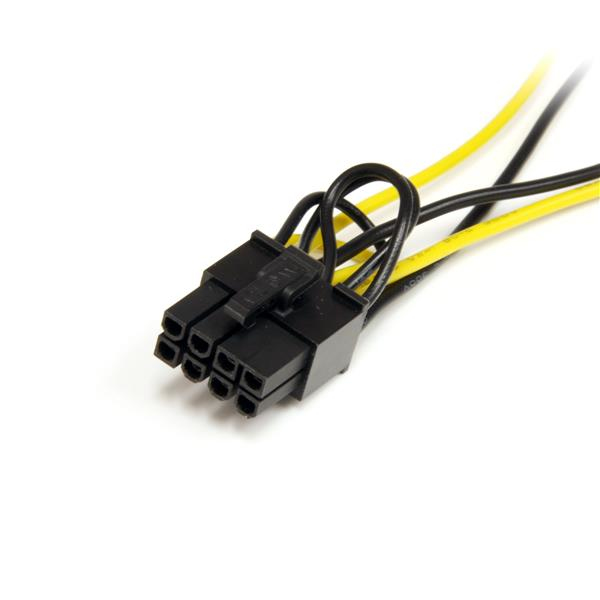 StarTech.com Câble adaptateur d'alimentation SATA vers carte vidéo PCI Express 8 broches de 15 cm - Câble d'alimentation - alimentation SATA (M) pour Alimentation PCIe de 8 broches (M) - 15 cm