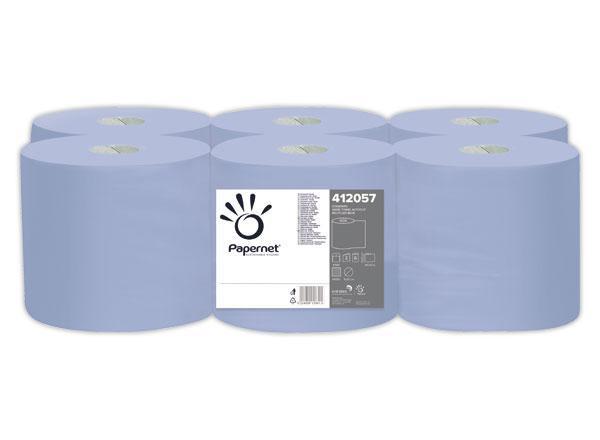 1 Carton de 6 Rouleaux d'essuie-mains bleu