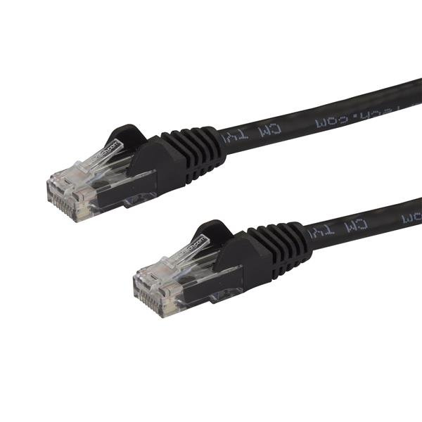 StarTech.com Câble réseau Cat6 Gigabit UTP sans crochet de 50cm - Cordon Ethernet RJ45 anti-accroc - Câble patch Mâle / Mâle - Noir - Cordon de raccordement - RJ-45 (M) pour RJ-45 (M) - 50 cm - UTP - CAT 6 - moulé, sans crochet - noir