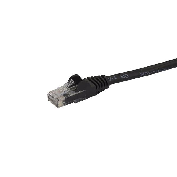 StarTech.com Câble réseau Cat6 Gigabit UTP sans crochet de 50cm - Cordon Ethernet RJ45 anti-accroc - Câble patch Mâle / Mâle - Noir - Cordon de raccordement - RJ-45 (M) pour RJ-45 (M) - 50 cm - UTP - CAT 6 - moulé, sans crochet - noir