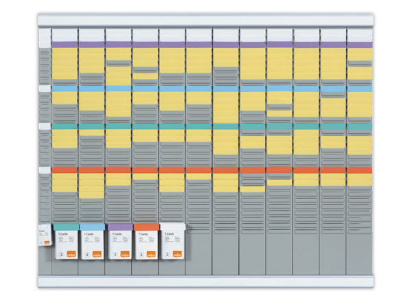 1 Kit planning annuel 13 colonnes 32 fentes