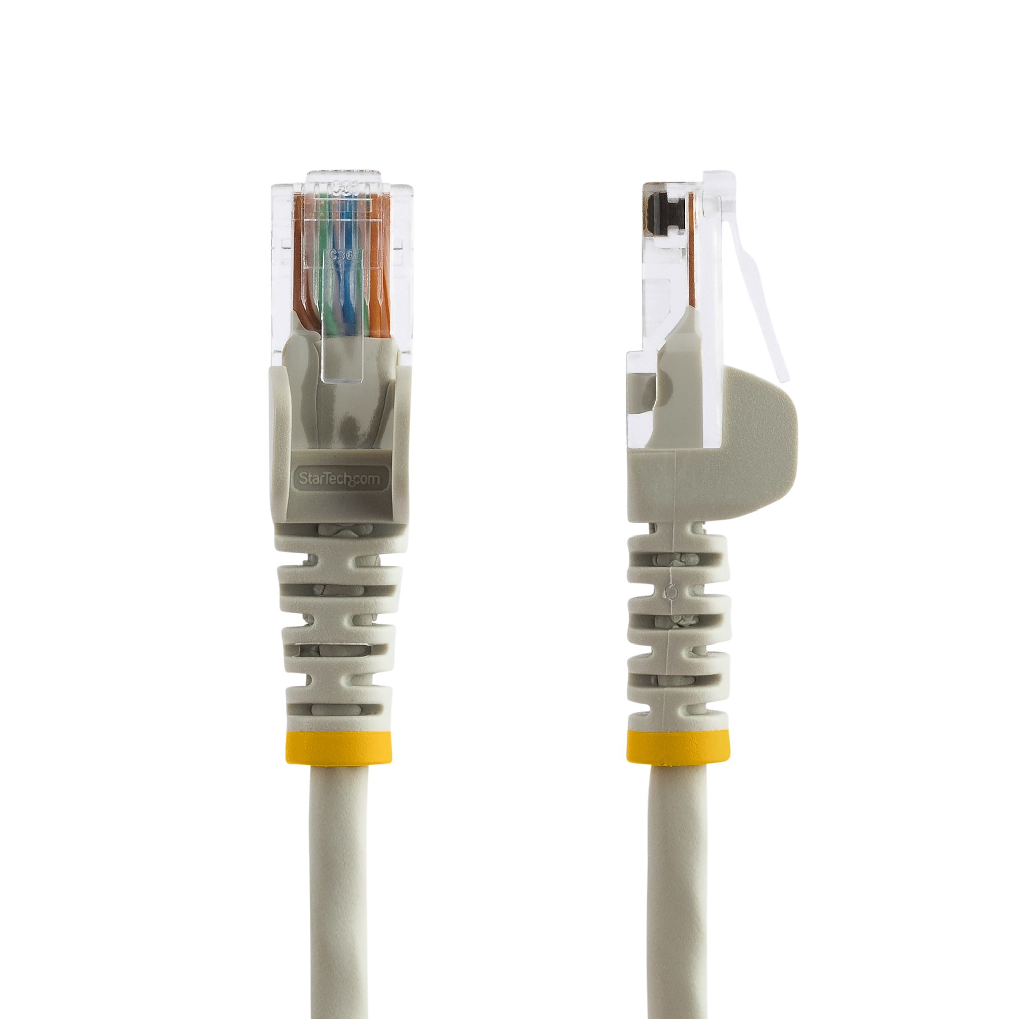 StarTech.com Câble réseau Cat5e UTP sans crochet de 1 m - Cordon Ethernet RJ45 anti-accroc - Câble patch - M/M - Gris - Cordon de raccordement - RJ-45 (M) pour RJ-45 (M) - 1 m - UTP - CAT 5e - moulé, sans crochet - gris