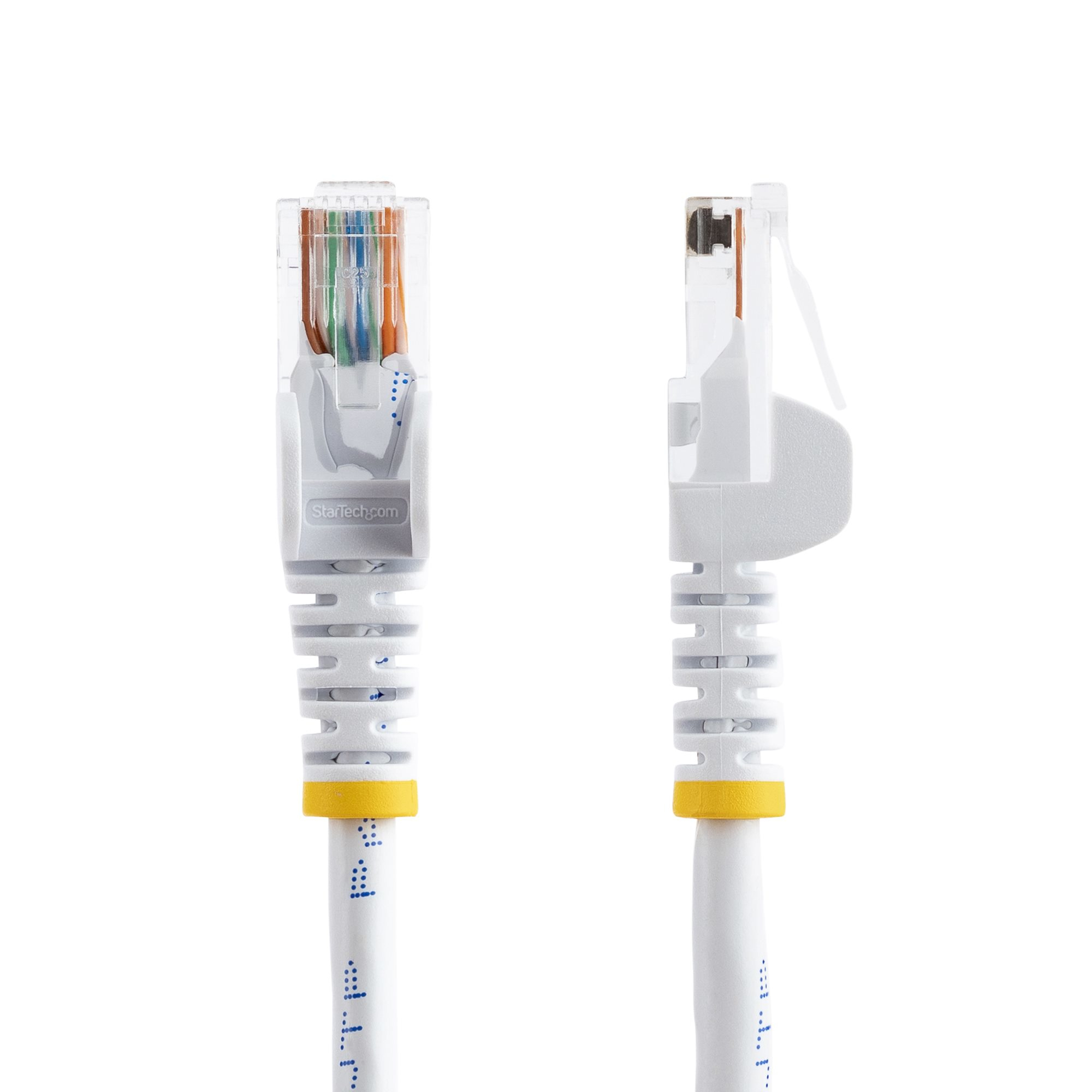 StarTech.com Câble réseau Cat5e UTP sans crochet de 1 m - Cordon Ethernet RJ45 anti-accroc - Câble patch Mâle / Mâle - Cordon de raccordement - RJ-45 (M) pour RJ-45 (M) - 1 m - UTP - CAT 5e - colonne montante, sans crochet - blanc
