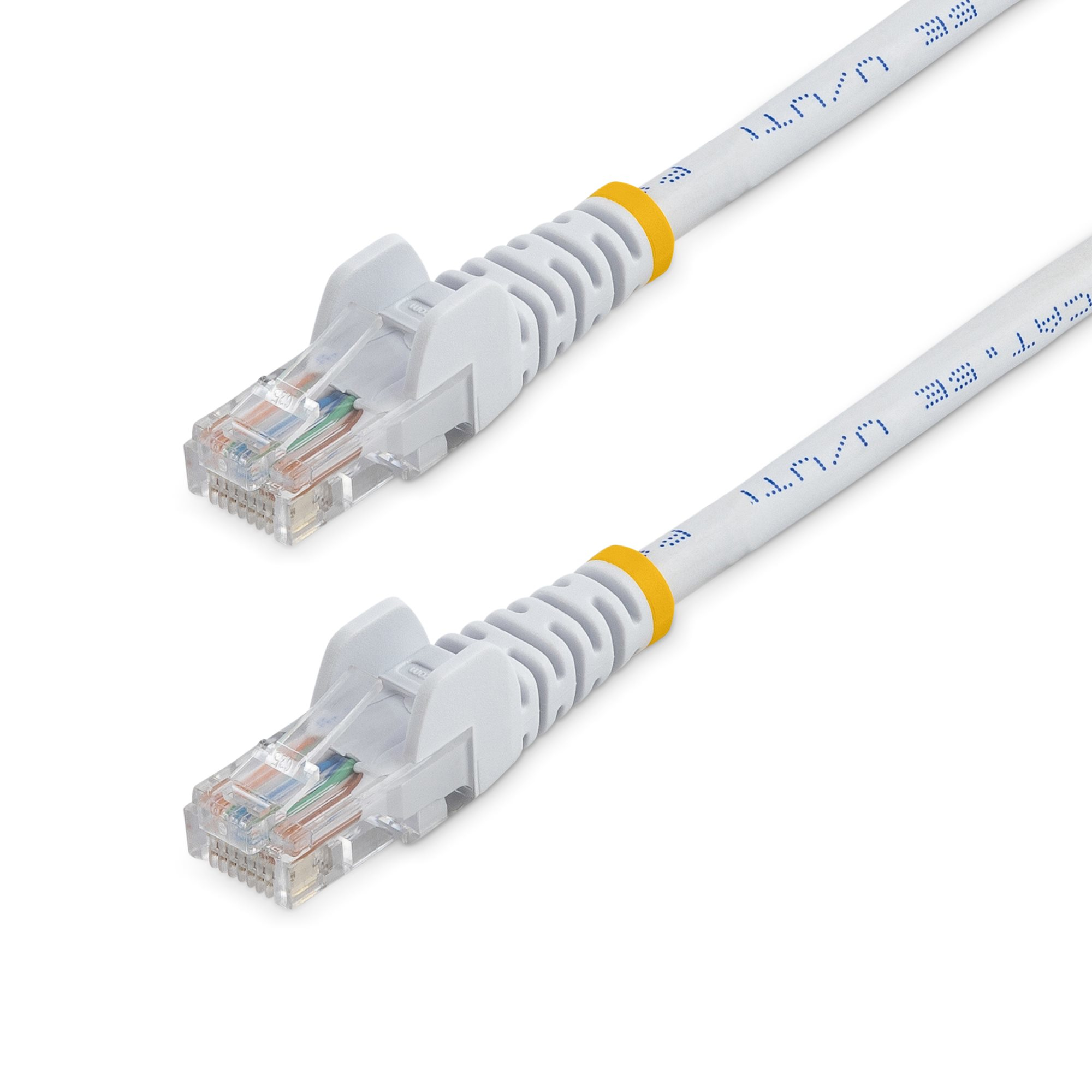 StarTech.com Câble réseau Cat5e UTP - Cordon Ethernet RJ45 anti-accroc - Câble patch - Cordon de raccordement - RJ-45 (M) pour RJ-45 (M) - 3 m - UTP - CAT 5e - moulé, sans crochet - blanc