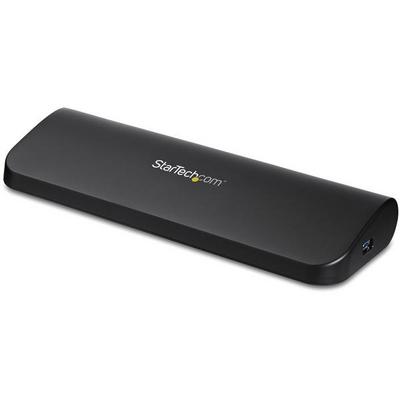 StarTech.com Station d'accueil USB 3.0 universelle double affichage pour PC portable - HDMI et DVI / VGA avec GbE et audio (USB3SDOCKHDV) - Station d'accueil - USB - VGA, HDMI - 10Mb LAN - pour P/N: ARMBARDUO, ARMBARDUOV, ARMDUAL, ARMDUAL30, ARMDUALV, ARM