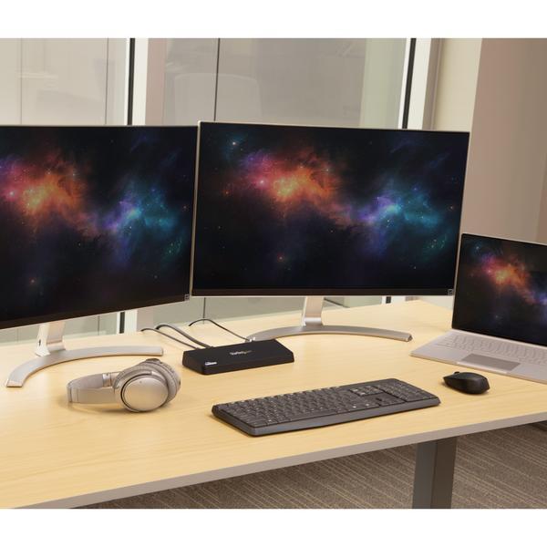StarTech.com Station d'accueil USB 3.0 PC portable / Ultrabook - 2 sorties vidéo HDMI / DisplayPort 4K, GbE, USB 3.0, charge rapide USB - Station d'accueil - USB - HDMI, DP - 1GbE - pour P/N: ARMBARDUO, ARMDUAL, ARMDUAL30, ARMSLIMDUO