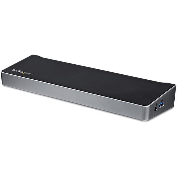 StarTech.com Station d'accueil USB 3.0 triple affichage PC portable - Réplicateur de ports USB 3.0 universel avec 3 sorties vidéo - 4K - Station d'accueil - USB - 1GbE - pour P/N: ARMBARTRIO2, ARMTRIO, LTLOCK