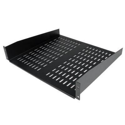 StarTech.com Étagère 16" 2U cantilever ventilée universelle pour rack de server 19" - Noir (CABSHELFV) - Étagère pour rack - noir - 2U - 19" - pour P/N: RK12OD2, RK2537BKM, RK3236BKF, RK4236BKB, RK4242BK24, RK4242BK30, RKQMCAB12V2