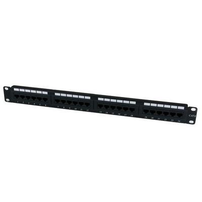 StarTech.com Panneau de brassage à 24 ports Cat6 110 montage en rack 1U - Tableau de connexions - CAT 6 - noir - 1U - 24 ports - pour P/N: RACK-18U-20-WALL-OA, RACK-21U-20-WALL-OA, RACK-24U-20-WALL-OA, RK12OD2, RK3236BKF
