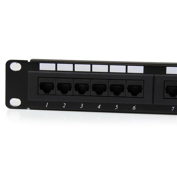 StarTech.com Panneau de brassage à 24 ports Cat6 110 montage en rack 1U - Tableau de connexions - CAT 6 - noir - 1U - 24 ports - pour P/N: RACK-18U-20-WALL-OA, RACK-21U-20-WALL-OA, RACK-24U-20-WALL-OA, RK12OD2, RK3236BKF