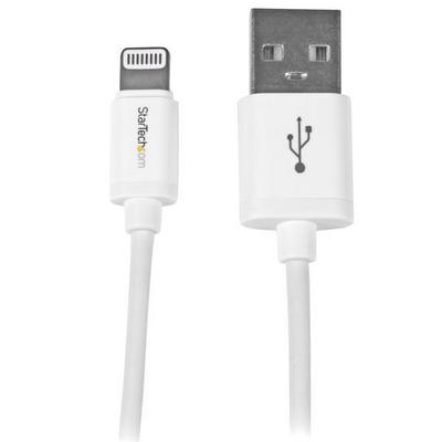 StarTech.com Câble Apple® Lightning vers USB de 1 m pour iPhone, iPod, iPad - Cordon de synchronisation Lightning - Blanc - Câble Lightning - Lightning mâle pour USB mâle - 1 m - double blindage - blanc - pour P/N: KITBXAVHDPEU, KITBXAVHDPNA, KITBXAVHDPUK
