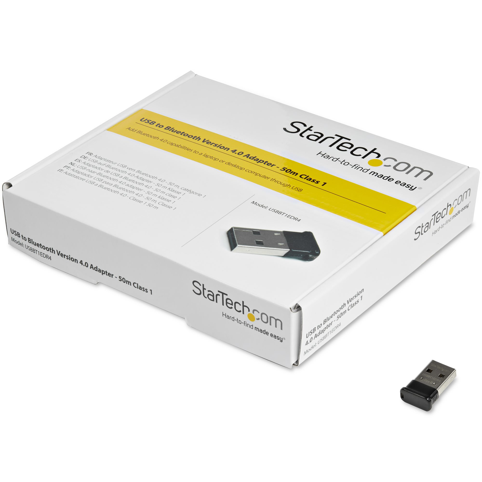 StarTech.com Mini Adaptateur USB Bluetooth 4.0 - Mini Dongle Sans Fil EDR Classe 1 50m - Clé USB Bluetooth version 4.0 Classe I - 50 m - Adaptateur réseau - USB - Bluetooth 4.0 - Classe 1 - noir