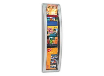 1 Présentoir mural en colonne 5 cases pour format 1/3 a4 - alu