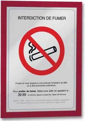 1 Lot de 2 Cadre d'affichage adhésif Duraframe - A4 -  Rouge