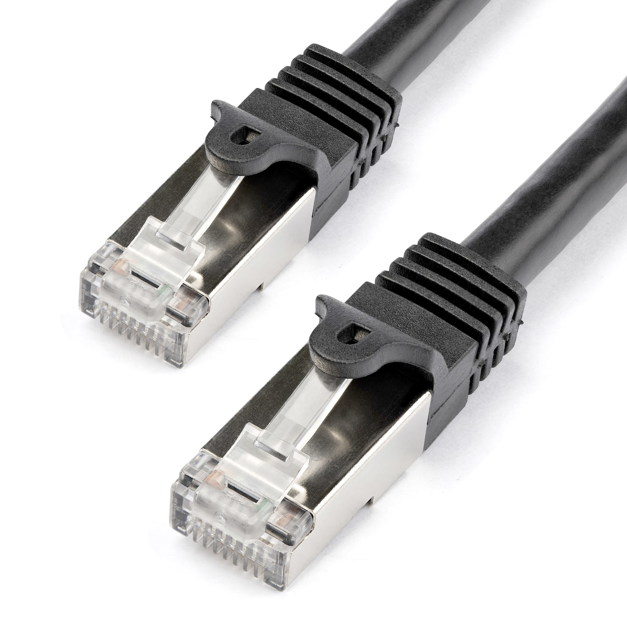 StarTech.com Câble réseau Cat6 blindé SFTP sans crochet - 1 m Noir - Cordon Ethernet RJ45 anti-accroc - Câble patch - Cordon de raccordement - RJ-45 (M) pour RJ-45 (M) - 1 m - SFTP - CAT 6 - moulé, sans crochet - noir