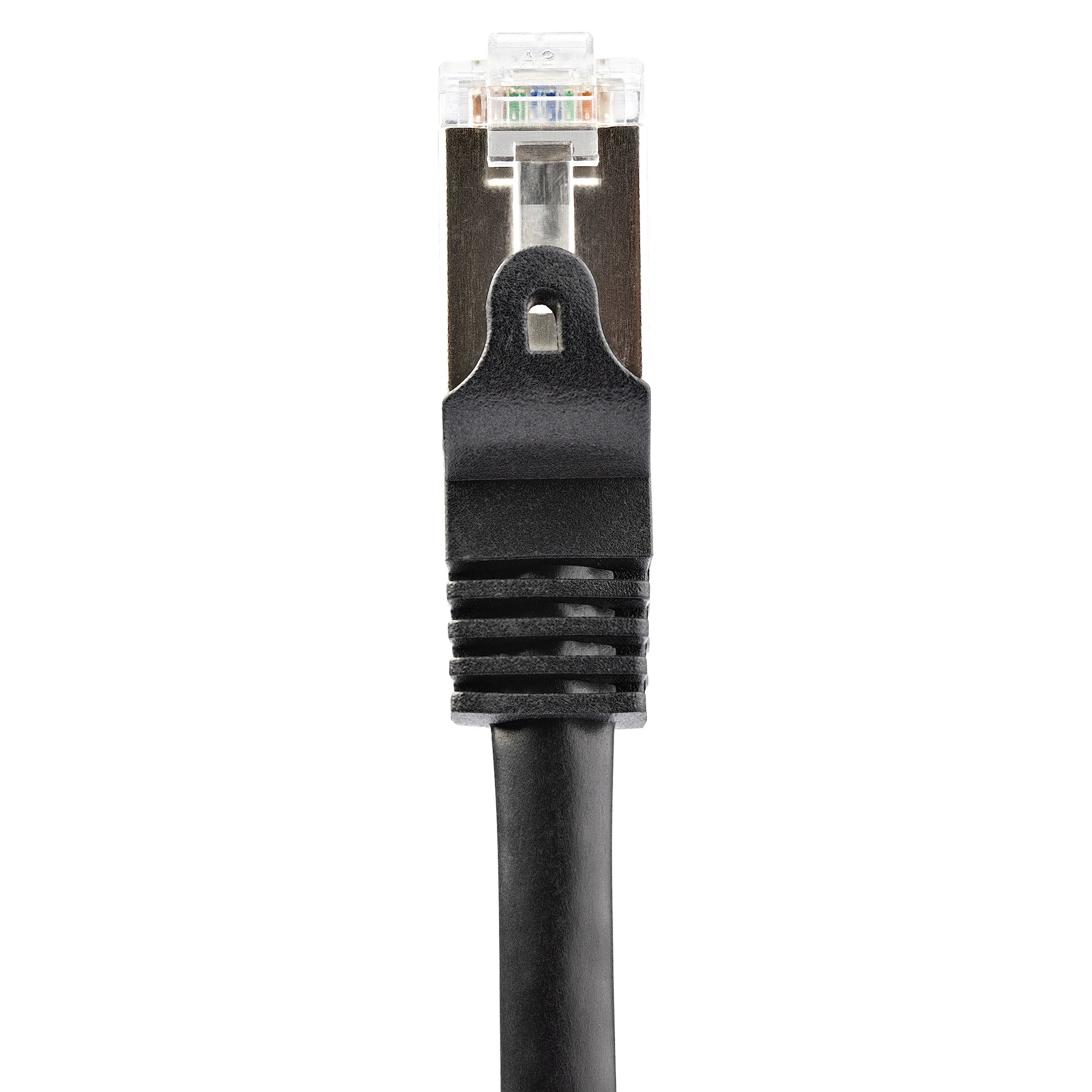 StarTech.com Câble réseau Cat6 blindé SFTP sans crochet - 1 m Noir - Cordon Ethernet RJ45 anti-accroc - Câble patch - Cordon de raccordement - RJ-45 (M) pour RJ-45 (M) - 1 m - SFTP - CAT 6 - moulé, sans crochet - noir