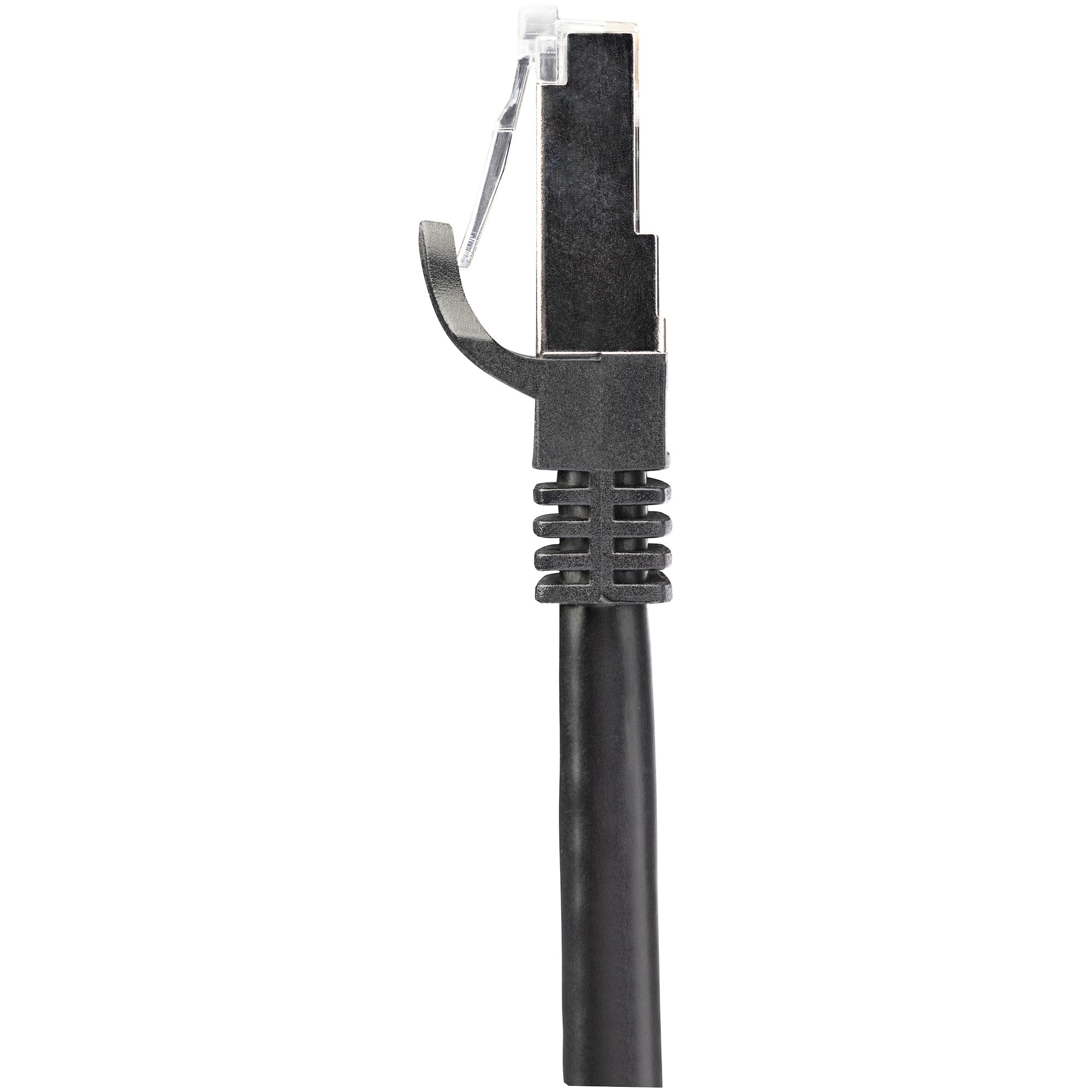 StarTech.com Câble réseau Cat6 blindé SFTP sans crochet - 1 m Noir - Cordon Ethernet RJ45 anti-accroc - Câble patch - Cordon de raccordement - RJ-45 (M) pour RJ-45 (M) - 1 m - SFTP - CAT 6 - moulé, sans crochet - noir
