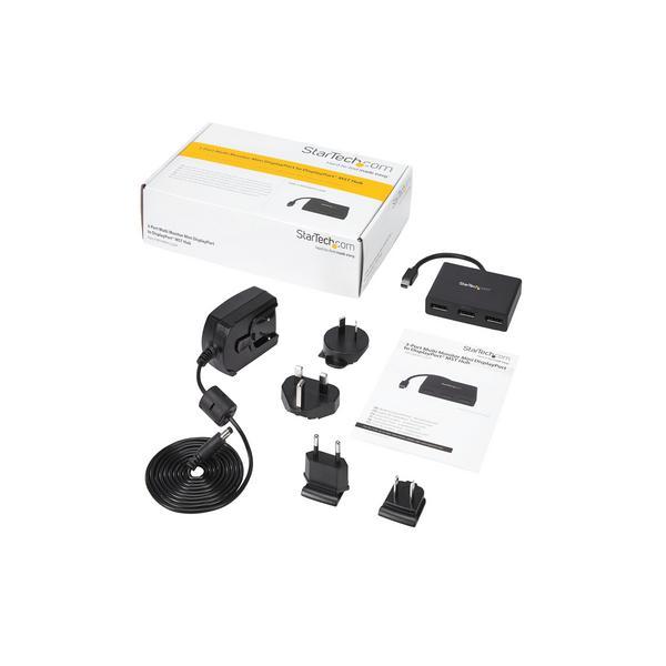 StarTech.com Splitter multi-écrans Mini DisplayPort vers 3x DisplayPort - Hub MST à 3 ports - Répartiteur Mini DP 1.2 vers 3x DP - Répartiteur video - 3 x DisplayPort - de bureau - AC 100/230 V - pour P/N: SVA5N3NEUA