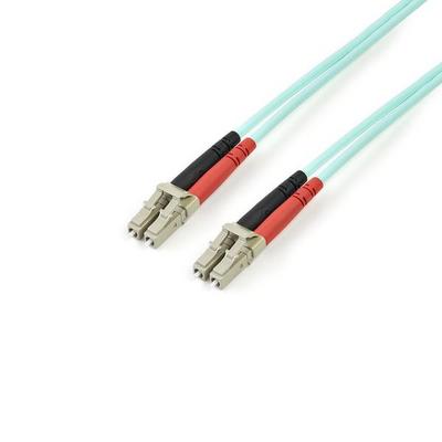 StarTech.com Câble Fibre Optique Multimode de 3m LC/UPC vers LC/UPC OM3 - Cordon de raccordement - LC multi-mode (M) pour LC multi-mode (M) - 3 m - fibre optique - duplex - 50 / 125 microns - OM3 - sans halogène - turquoise - pour P/N: J9152AST, MASFP10GB