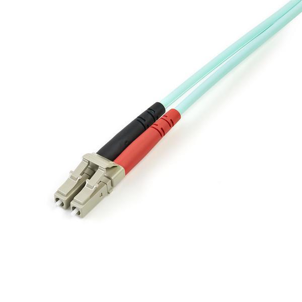 StarTech.com Câble Fibre Optique Multimode de 3m LC/UPC vers LC/UPC OM3 - Cordon de raccordement - LC multi-mode (M) pour LC multi-mode (M) - 3 m - fibre optique - duplex - 50 / 125 microns - OM3 - sans halogène - turquoise - pour P/N: J9152AST, MASFP10GB