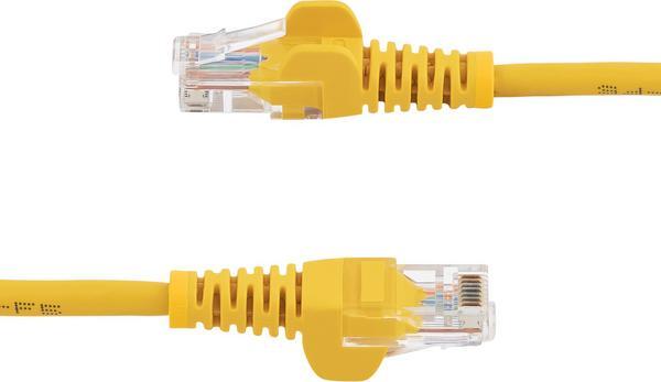 StarTech.com Câble réseau Cat5e UTP sans crochet de 2 m - Cordon Ethernet RJ45 anti-accroc - Câble patch - M/M - Jaune - Cordon de raccordement - RJ-45 (M) pour RJ-45 (M) - 2 m - UTP - CAT 5e - moulé, sans crochet - jaune