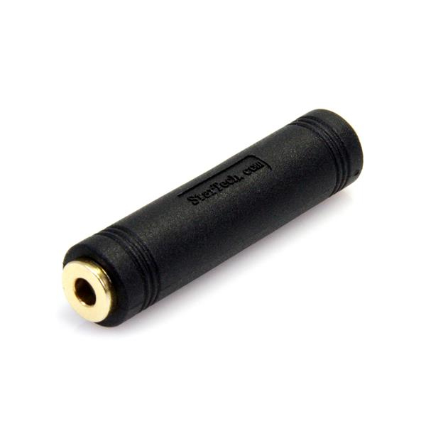 StarTech.com 3.5mm Female to Female Coupler - 3.5mm Audio Coupler - Gold Plated Connectors - Female/Female - Aux Cord Adapter (GCAUD3535FF) - Coupleur audio - mini-phone stereo 3.5 mm femelle pour mini-phone stereo 3.5 mm femelle - noir - pour P/N: MU15MM