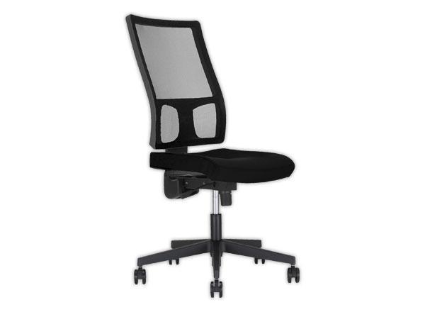 1 Siège Taktik mecanisme synchrone assise tissu noir, dos résille noir