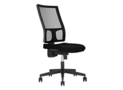 1 Siège Taktik mecanisme synchrone assise tissu noir, dos résille noir