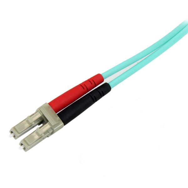 StarTech.com Câble Fibre Optique Multimode de 2m LC/UPC vers SC/UPC OM3 - Cordon de raccordement - LC multi-mode (M) pour SC multi-mode (M) - 2 m - fibre optique - duplex - 50 / 125 microns - turquoise