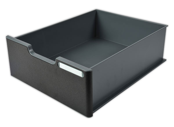 1 Tiroir jumbo 10,8 cm avec fronton griset porte-étiquette intégré