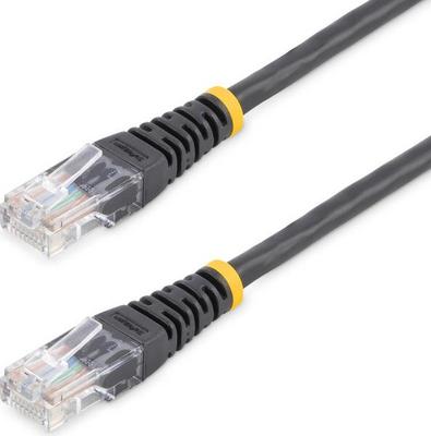 StarTech.com Câble patch UTP Cat5e de 15 m avec RJ45 moulé blanc - Cordon de connexion de 15 m - Cordon de raccordement - RJ-45 (M) pour RJ-45 (M) - 15 m - UTP - CAT 5e - moulé - noir