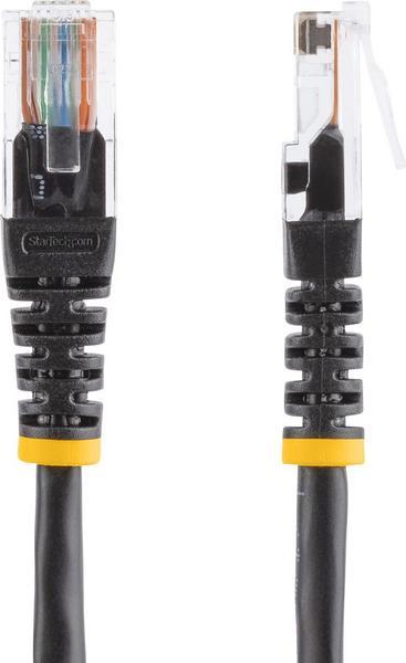 StarTech.com Câble patch UTP Cat5e de 15 m avec RJ45 moulé blanc - Cordon de connexion de 15 m - Cordon de raccordement - RJ-45 (M) pour RJ-45 (M) - 15 m - UTP - CAT 5e - moulé - noir