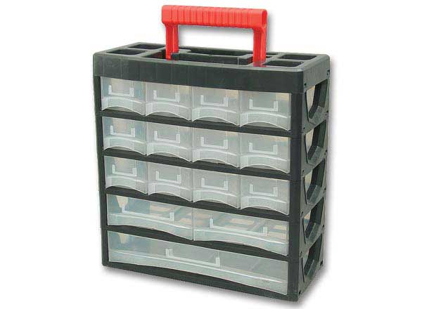 1 Casier transportable à tiroirs - 15 compartiments